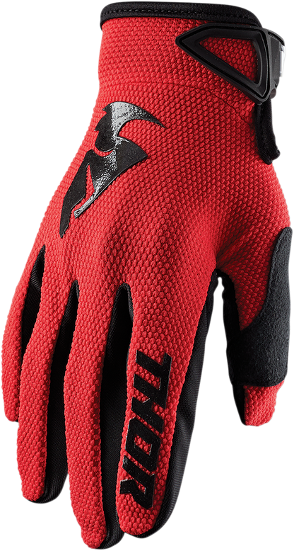 THOR Sector Gloves - Red/Black - Medium 3330-5873