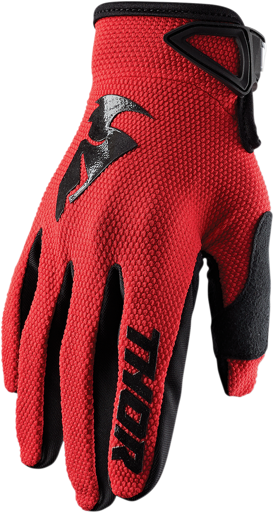 THOR Sector Gloves - Red/Black - Medium 3330-5873