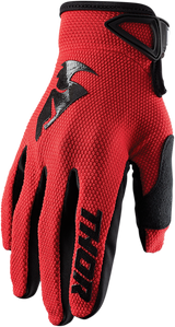 THOR Youth Sector Gloves - Red/Black - Medium 3332-1529