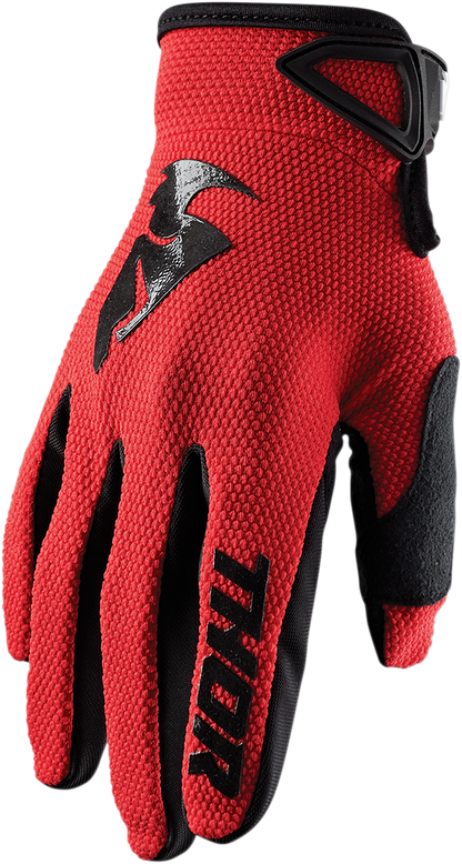 THOR Youth Sector Gloves - Red/Black - Large 3332-1530