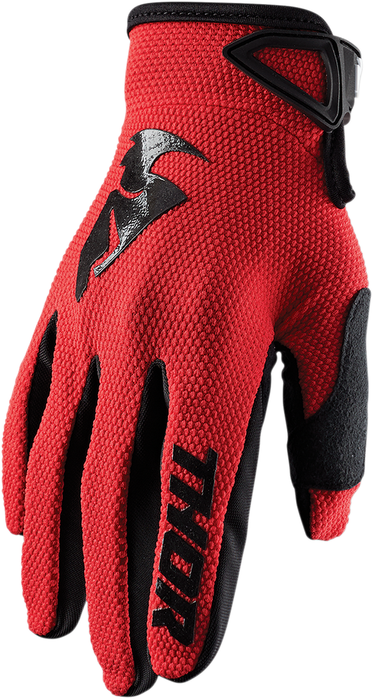 THOR Sector Gloves - Red/Black - Large 3330-5874
