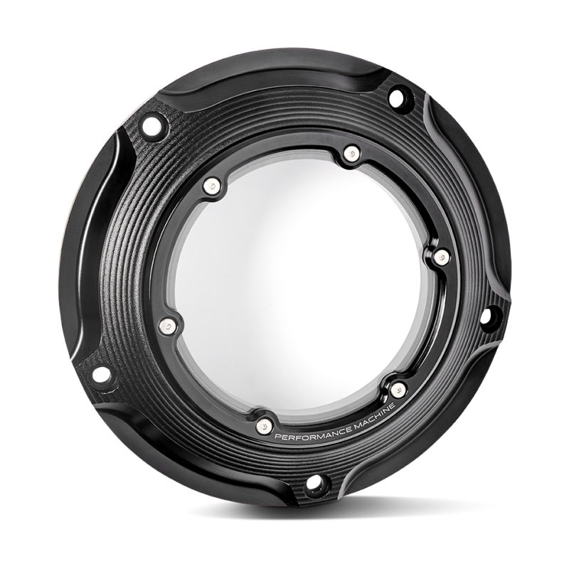 Performance Machine Vision Derby Cover W/Bezel - Black Ops 0177-2083M-SMB