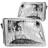ANZO 1993-1997 Ford Ranger Crystal Headlights Chrome 111036