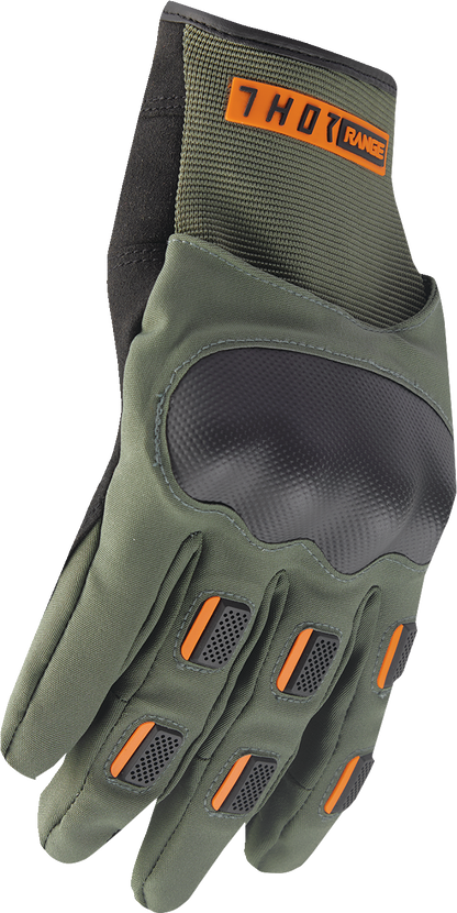 THOR Range Gloves - Army/Orange - Large 3330-7617