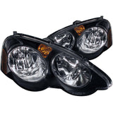ANZO 2002-2004 Acura Rsx Crystal Headlights Black 121209