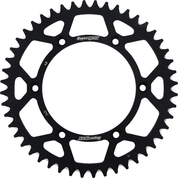 SUPERSPROX Rear Sprocket Aluminum 48t-520 Blk Yam RAL-245-48-BLK