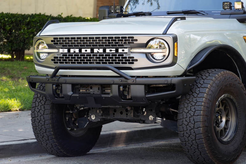 DV8 Offroad 21-22 Ford Bronco Factory Front Bumper Licence Relocation Bracket - Front LPBR-01