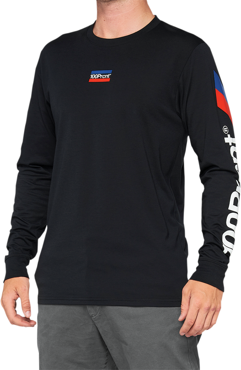 100% Aster Tech T-Shirt - Long-Sleeve - Black - Small 35029-001-10