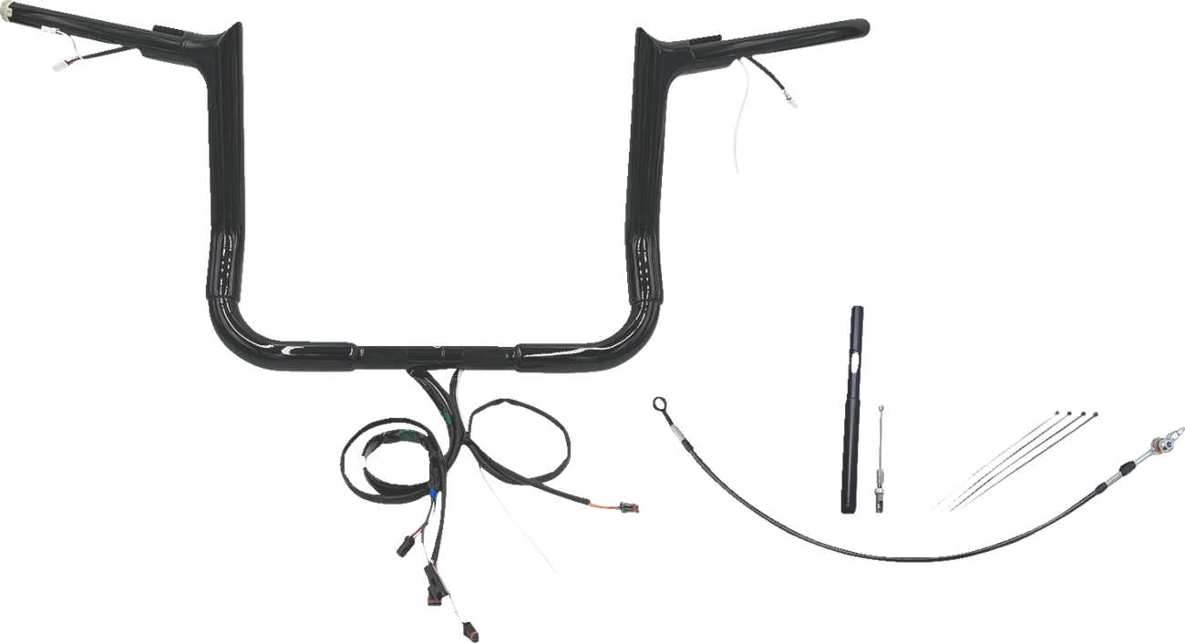 FAT BAGGERS INC. Handlebar Kit - Pointed Top - 12" - Black 812012-B