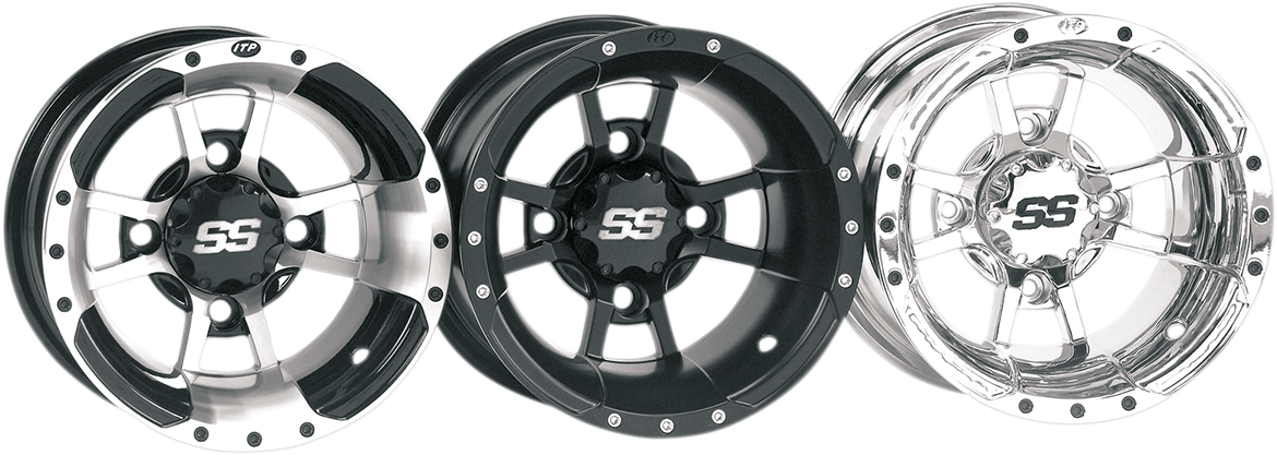 ITP SS Alloy SS112 Sport Wheel - Front - Black - 10x5 - 4/156 - 3+2 1028336536B