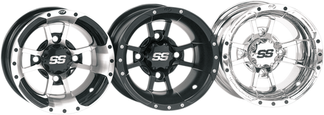 ITP SS Alloy SS112 Sport Wheel - Front - Black - 10x5 - 4/144 - 3+2 1028334536B