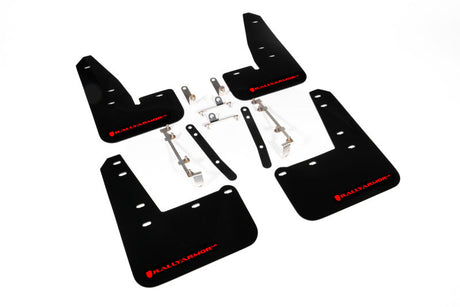 Rally Armor 2023 Toyota GR Corolla Black UR Mud Flap w/ Red Logo MF89-UR-BLK-RD