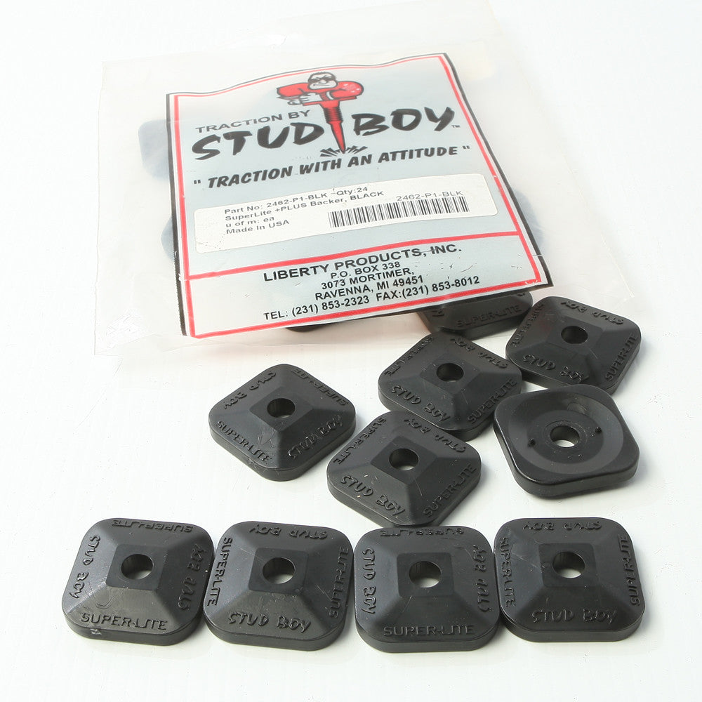 STUD BOY Super-Lite Plus Backers Black 24/Pk 2462-P1-BLK