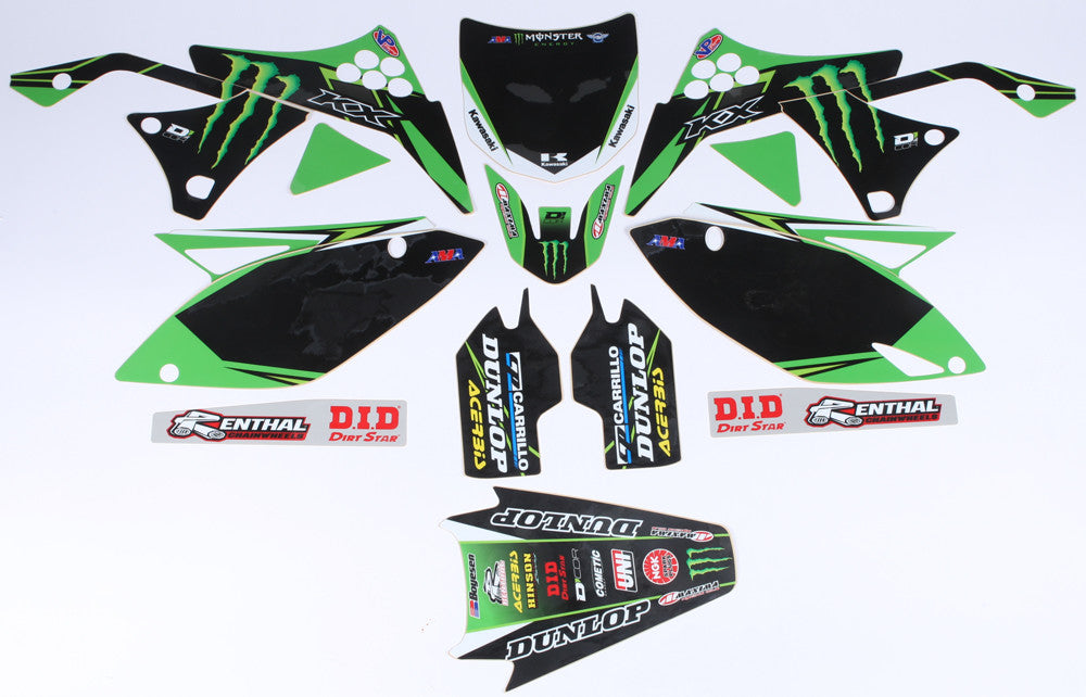 D-COR Complete Kit 16 Monster Kaw Kxf 250 09-12 Blk Bg 20-20-616