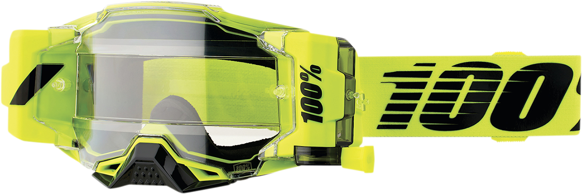 100% Armega Forecast Goggles - Nuclear Citrus - Clear 50006-00002