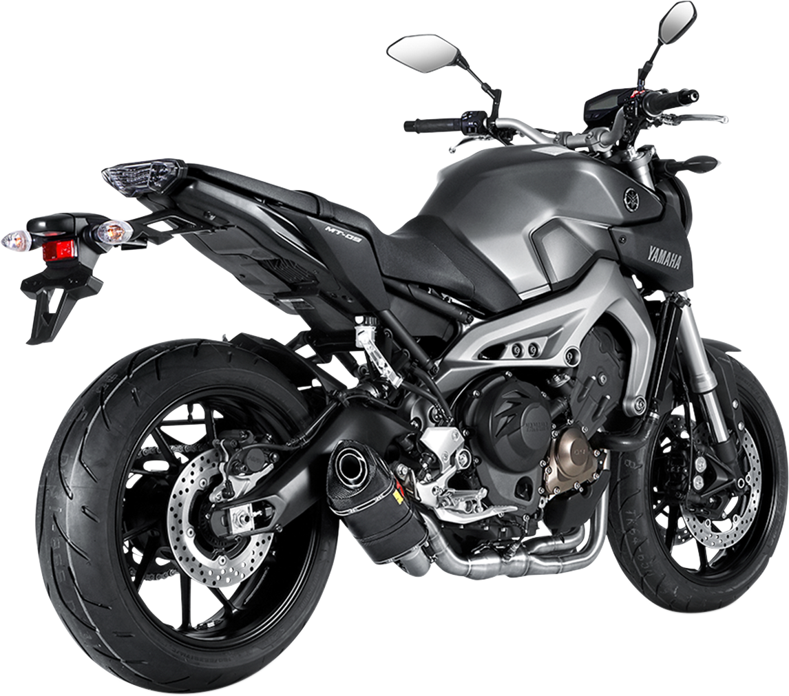 Escape de carrera AKRAPOVIC de acero inoxidable/fibra de carbono MT-09/FZ-09/XSR 900 2014-2020 S-Y9R2-AFC 1810-2216 