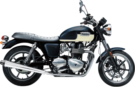 BASSANI XHAUST 3.5" Mufflers - Chrome/Black Triumph  Bonneville SE 2009-2016 7B37K