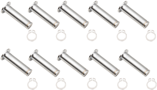 DRAG SPECIALTIES Pivot Pins - Lever - 10 Pack - Chrome CLUTCH&BRAKE ON 21 MODELS 74114