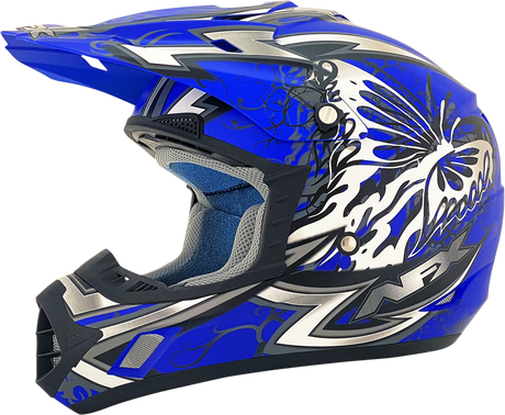 AFX FX-17 Helmet - Butterfly - Matte Blue - Small 0110-7122