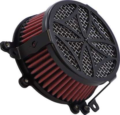 COBRA Air Filter - Cross - Black 606-0100-02B-SB