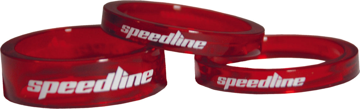 SPEEDLINE Ploy Carbonite Headset Spacer Clear Red SL-118-PCR