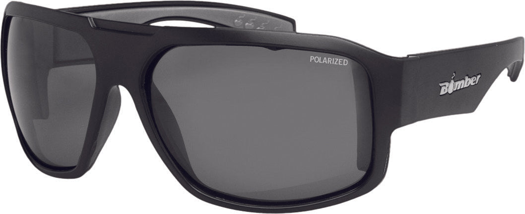 BOMBER Mega Bomb Eyewear Matte Black W/Smoke Polarized Lens M111