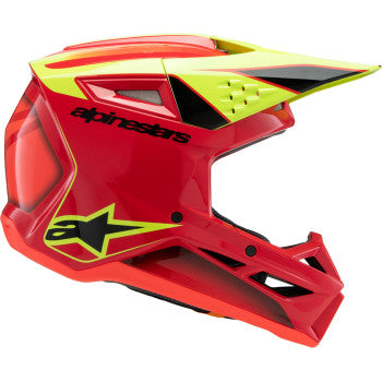 ALPINESTARS Youth SM3 Helmet - Fray - Gloss Red/Yellow Fluo/Black - Small 8301625-3051-YS