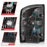 ANZO 2014-2018 GMC Sierra LED Tail Lights Black Housing Red/Clear Lens 311399