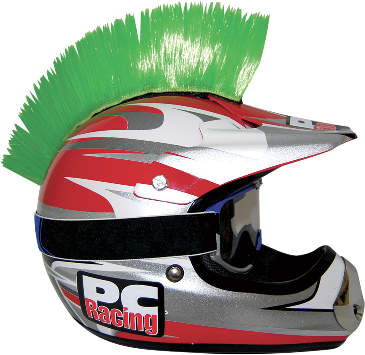 PC RACING Helmet Mohawk - Green PCHMGREEN