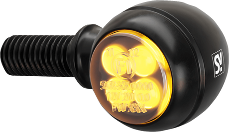 HIGHSIDER Run/Turn Signal - Amber/White - Black 204-297