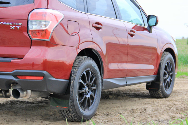 Rally Armor 14-18 Subaru Forester Black Mud Flap w/ Red Logo MF28-UR-BLK/RD