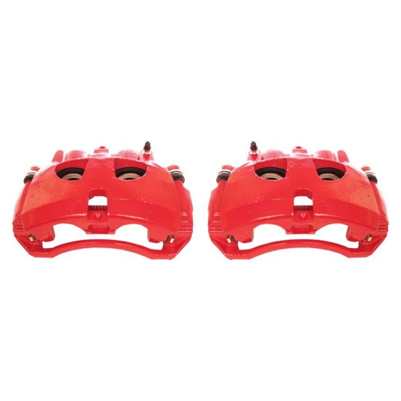 Power Stop 09-10 Dodge Ram 2500 Front Red Calipers w/Brackets - Pair S5172