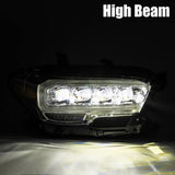 AlphaRex 16-20 Toyota Tacoma NOVA LED Projector Headlight Plank Style Alpha Black w/Activation Light 880705