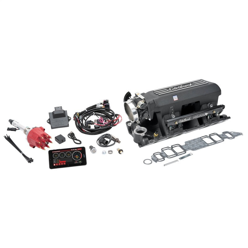 Edelbrock Pro Flo 4 XT EFI System Seq Port BBC Rect Port Std Deck 775 Max HP 60lb/hr Black Finish 35883