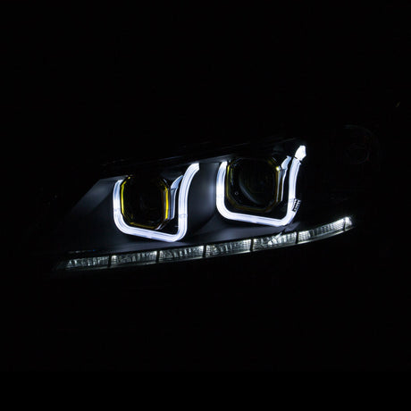ANZO 2013-2015 Honda Accord Projector Headlights w/ U-Bar Black 121492