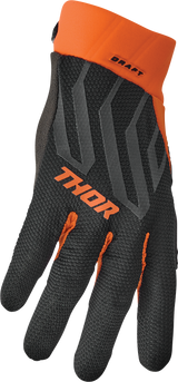 THOR Draft Gloves - Black/Orange - Large 3330-6809