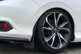 Rally Armor 16-21 Honda Civic Si Coupe Red UR Mud Flap w/ White Logo MF50-UR-RD/WH