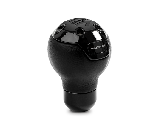 Momo Nero Shift Knob - Tall Black Leather, Black Chrome Insert NERBK1