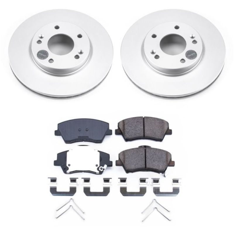Power Stop 17-19 Hyundai Ioniq Front Z17 Evolution Geomet Coated Brake Kit CRK7893