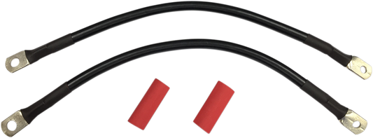 DRAG SPECIALTIES Black Battery Cable Set - '04-'09 XL E25-0091B-D2