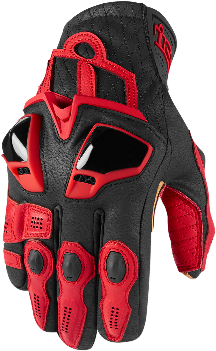 ICON Hypersport™ Short Gloves - Red - Small 3301-3545