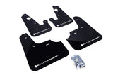 Rally Armor 07-17 Mitsubishi Lancer Black UR Mud Flap w/ White Logo MF8-UR-BLK/WH