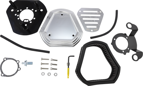BURLY BRAND Burley Air Cleaner - Chrome - XL B09-0012C