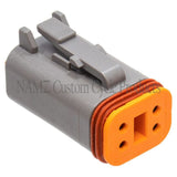 NAMZ Deutsch DT Series 4-Wire Plug & Wedgelock - Grey (Repl. HD 72134-94GY) DP-4G