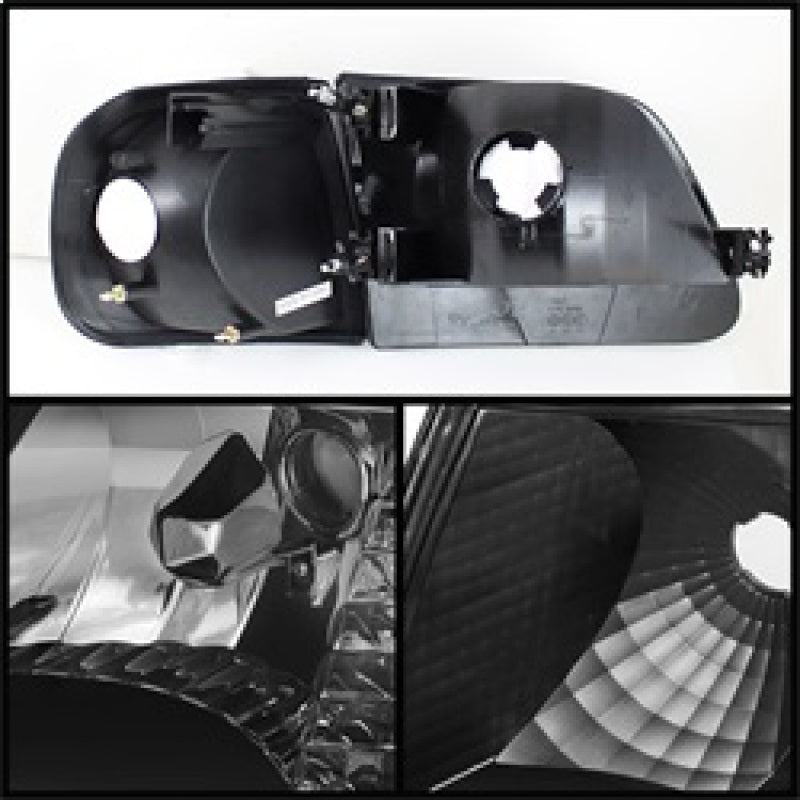 Xtune Ford F150 97-03 / Expedition 97-02 Crystal Headlights w/Corner Black HD-JH-FF15097-SET-AM-BK 5070319