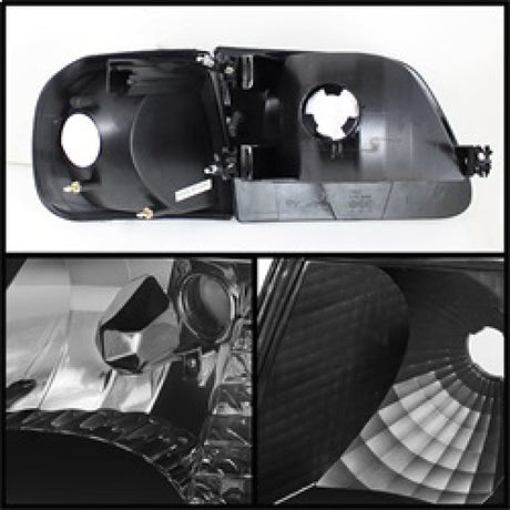 Xtune Ford F150 97-03 / Expedition 97-02 Crystal Headlights w/Corner Black HD-JH-FF15097-SET-AM-BK 5070319