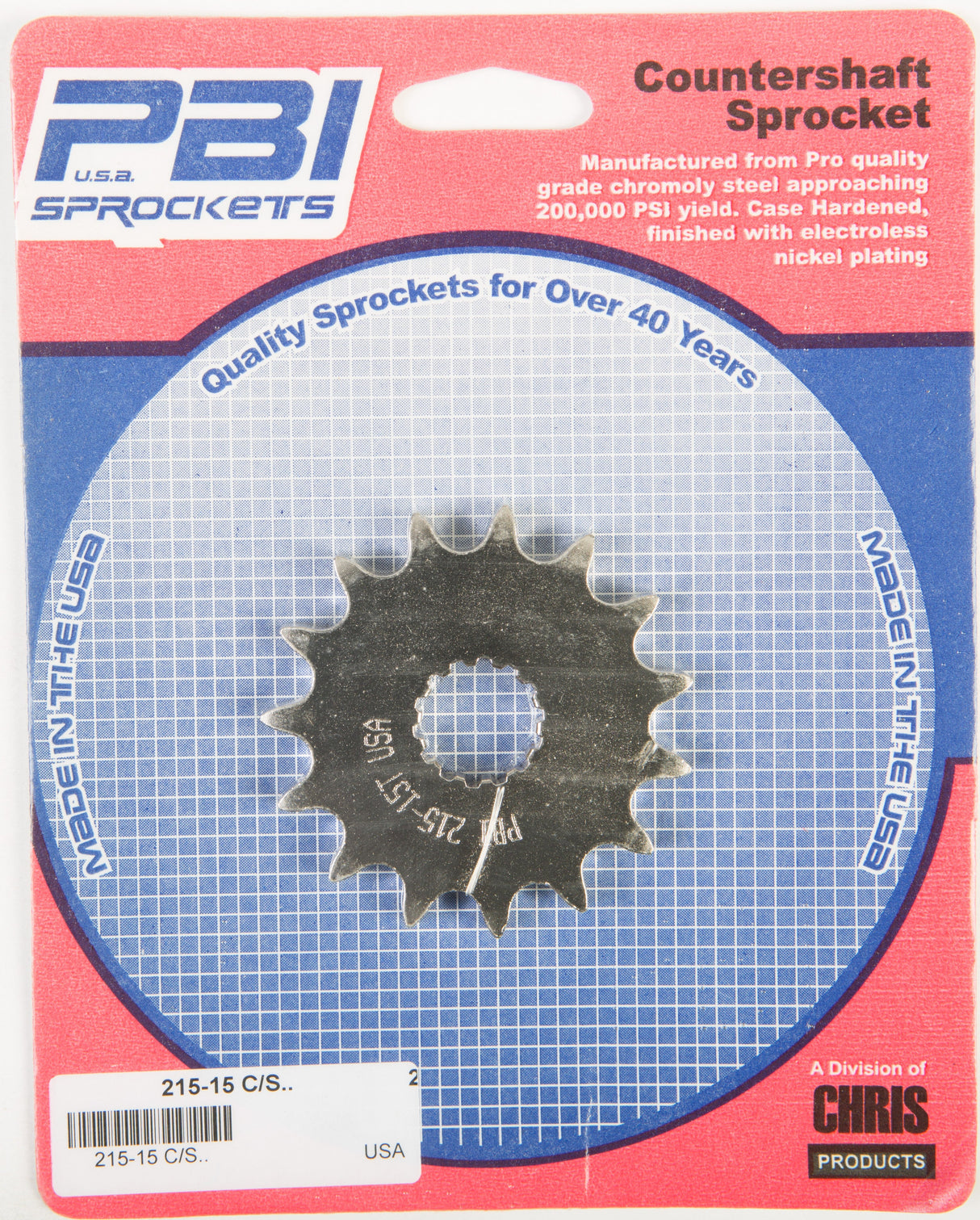 PBIFront Cs Sprocket Steel 15t-428 Yam215-15