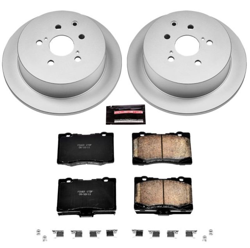 Power Stop 10-15 Lexus RX350 Rear Z17 Evolution Geomet Coated Brake Kit CRK5864