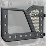 DV8 Offroad Jeep 18+ Wrangler JL / 20+ Gladiator JT Rear Rock Doors w/ Perforated Aluminum Mesh RDJL-01R