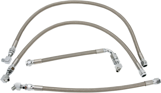 DRAG SPECIALTIES Oil Line Kit - Stainless Steel - FXR 606003